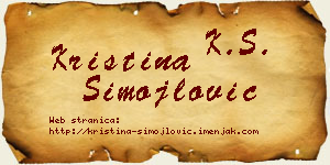 Kristina Simojlović vizit kartica